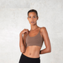 Bamboo bralette. Ideal for yoga, pilates, gym, or daily athleisure wear. Provides light support. Breathable, wireless, fully lined.