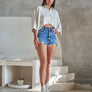 Crop Chemisette Eco-Linen