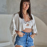 Crop Chemisette Eco-Linen