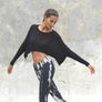 light weight crop sweater. Made of bamboo.