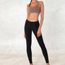 Bamboo yoga pants with folding waist