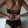 Organic cotton crisscross bra. Yoga bra.