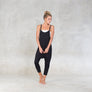 Very soft and comfortable slip-on harem jumpsuit. Perfect for yoga & dance class, or simply lounging around the house. Bamboo Lycra (90% Certified Oeko-tex Bamboo / 10% Lycra). Slow, eco-friendly and sustainable fashion.