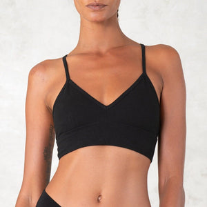 Organic cotton crisscross bra. Yoga bra. Sports bra. Organic cotton clothing.